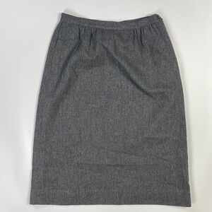 Vintage Pendleton Gray Pure Virgin Wool Pencil Skirt Waist 27"